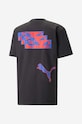 Puma t-shirt bawełniany nadruk czarny 538810.01