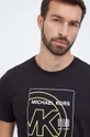 czarny Michael Kors t-shirt lounge bawełniany