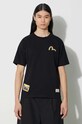 Evisu t-shirt bawełniany 2ESHTM3TS515XXCT czarny AA00