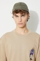 Evisu t-shirt 2ESHTM3TS578LFCT 2ESHTM3TS578LFCT beżowy