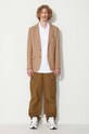 Памучна тениска с яка Lacoste 267209 бял AA00