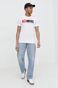 Bavlnené tričko Diesel T-DIEGOR-DIV A03766.0GRAI biela AA00