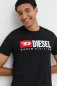 Diesel t-shirt bawełniany T-DIEGOR-DIV czarny A03766.0GRAI
