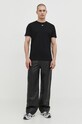 Diesel tricou din bumbac A04081.0GRAI negru AA00