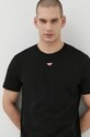 Diesel tricou din bumbac negru A04081.0GRAI