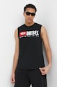 Odzież Diesel t-shirt bawełniany T-ISCO-DIV A10508.0GRAI czarny