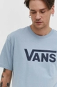 niebieski Vans t-shirt bawełniany