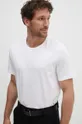 biały BOSS t-shirt bawełniany 2-pack Męski