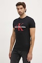 Calvin Klein Jeans t-shirt bawełniany czarny J30J320935
