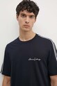 Armani Exchange t-shirt bawełniany granatowy 8NZTSG.ZJ9AZ.NOS