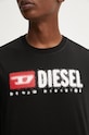 Diesel t-shirt bawełniany T-ADJUST-K14 A15025.0GRAI czarny