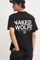 Naked Wolfe t-shirt in cotone rilassato nero classic.tee