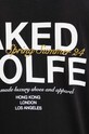 Βαμβακερό μπλουζάκι Naked Wolfe classic.tee μαύρο