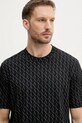 Bombažna kratka majica Armani Exchange črna XM001228.AF10356.NOS