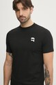 Хлопковая футболка Karl Lagerfeld чёрный 500224.755710