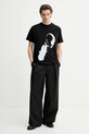Μπλουζάκι Heliot Emil SS25.M.09.041.BLK01.CO μαύρο AA00