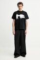 Μπλουζάκι Heliot Emil SS25.M.09.083.BLK01.CO μαύρο AA00