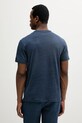 Odzież MC2 Saint Barth t-shirt lniany ECS0001 granatowy