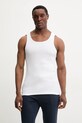 Resteröds t-shirt bawełniany ORIGINAL ribtank GOTS 2-pack bawełna biały 7027.1