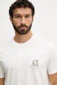 Armani Exchange t-shirt bawełniany beżowy XM000365.AF12308.NOS