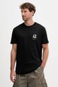 Armani Exchange t-shirt bawełniany regular czarny XM000365.AF12308.NOS