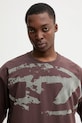 Diesel t-shirt bawełniany T-BOXT-N14 brązowy A13049.0DQAU