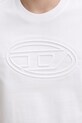 Diesel t-shirt bawełniany T-ADJUST-BIGOVAL A17402.0NJBM biały