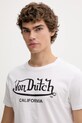 Odzież Von Dutch t-shirt bawełniany VD.1.TSC.FIRST biały