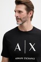 Armani Exchange t-shirt męski bawełniany czarny XM002683.AF10356.NOS