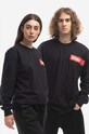 032C longsleeve bawełniany Taped nadruk czarny FW22.C.1040