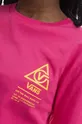 růžová Bavlněné tričko s dlouhým rukávem Vans Supply Tri LS