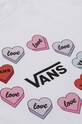 Băieți Vans tricou de bumbac pentru copii Candy Hearts VN0A5LECWHT alb
