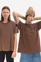 Guess tricou din bumbac print maro M2BI05.KBB50