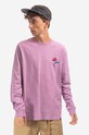 by Parra cotton longsleeve top Cloudy Star 48115 violet AA00