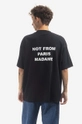 czarny Drôle de Monsieur t-shirt bawełniany Slogan