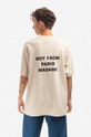 beige Drôle de Monsieur t-shirt in cotone Slogan