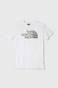 The North Face t-shirt bawełniany S/S Easy Tee nadruk biały NF00A3P73M1