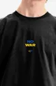 чёрный Хлопковая футболка SneakerStudio x No War