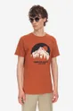 oranžová Bavlněné tričko Fjallraven Unisex