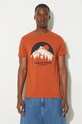 Clothing Fjallraven cotton t-shirt F87053.243 orange