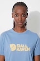 Majica kratkih rukava Fjallraven Logo Tee F87146.543 plava