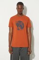 Fjallraven cotton t-shirt Arctic Fox T-shirt F87220.243 orange SS24