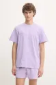 Pangaia t-shirt bawełniany 10000287 fioletowy AA00