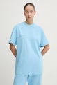Бавовняна футболка Pangaia 10000287 блакитний