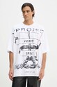 Y/Project t-shirt bawełniany EVERGREEN PARIS' BEST PINCHED T-SHIRT 204TS002 biały