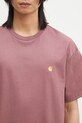 Pamučna majica Carhartt WIP S/S Chase T-Shirt roza I026391.2Q7XX