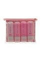 The Vintage Cosmetics Company zestaw butelek podróżnych na kosmetyki Silicone Travel 4-pack 104STB różowy AA00