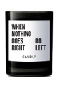 μαύρο Candly Αρωματικό κερί σόγιας When nothing goes right go left. 250 g Unisex