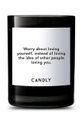 czarny Candly świeca zapachowa sojowa Worry about loving yourself. 250 g Unisex