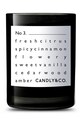 Candly Vonná sójová svíčka No.3 Citrus & Cinnamon černá No3BL